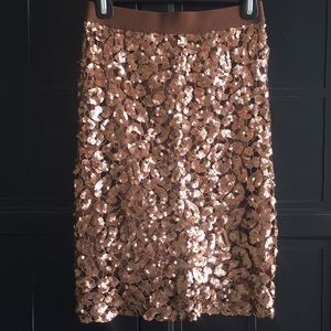 BCBGMaxAzria brown sequin skirt XXS *LAST CHANCE*